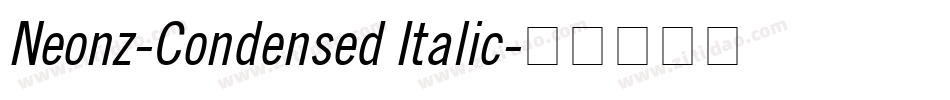 Neonz-Condensed Italic字体转换